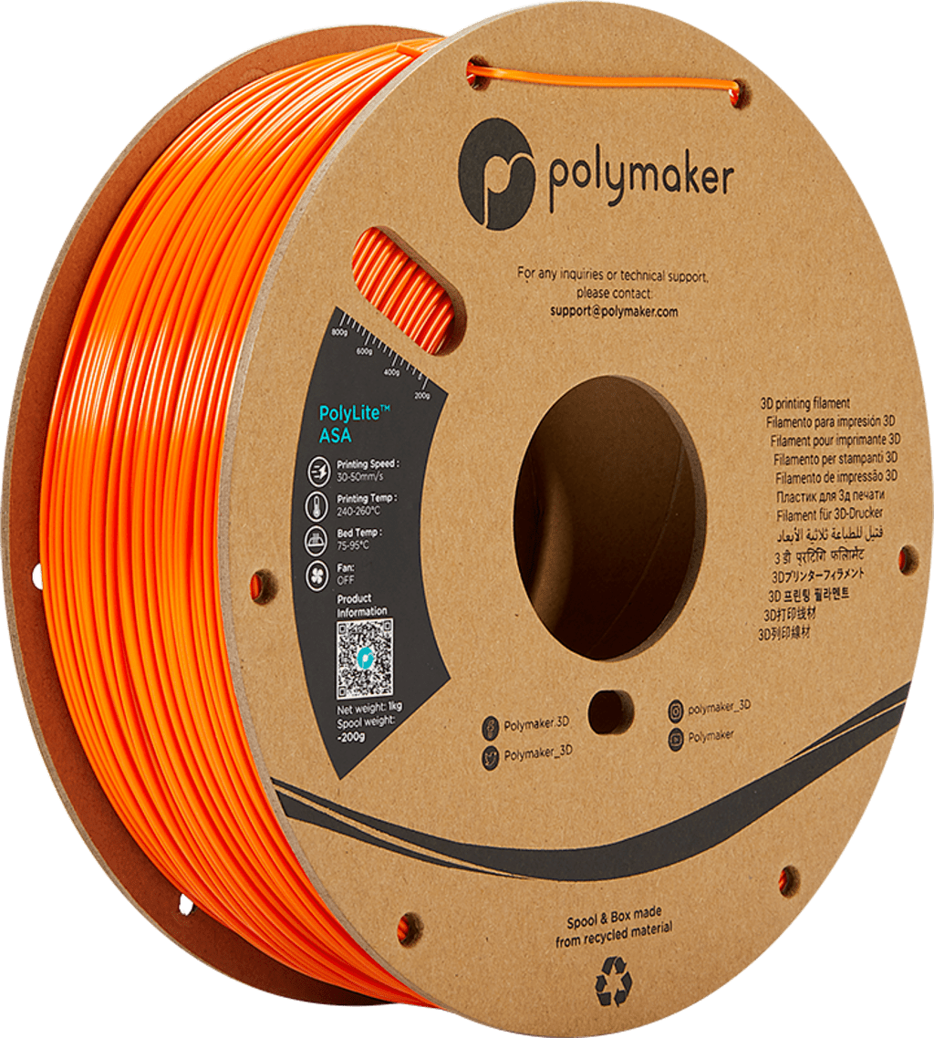 Polymaker – PolyLite ASA Orange – 1,75 mm – 1 kg
