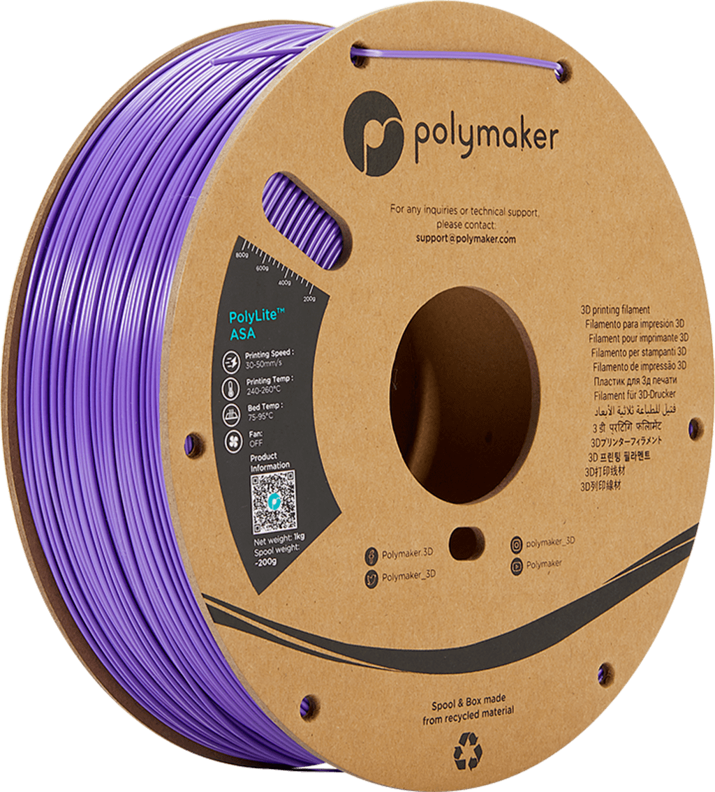 Polymaker – PolyLite ASA Purple – 1,75 mm – 1 kg