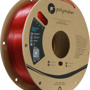 Polymaker – PolyLite PETG Transluzent Rot – 1,75 mm – 1,0 kg Polymaker – PolyLite PETG Transluzent Rot – 1,75 mm – 1,0 kg