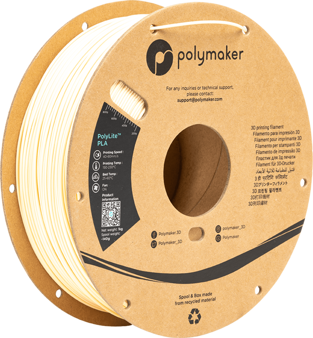 Polymaker – PolyLite PLA Cream – 1,75 mm – 1 kg