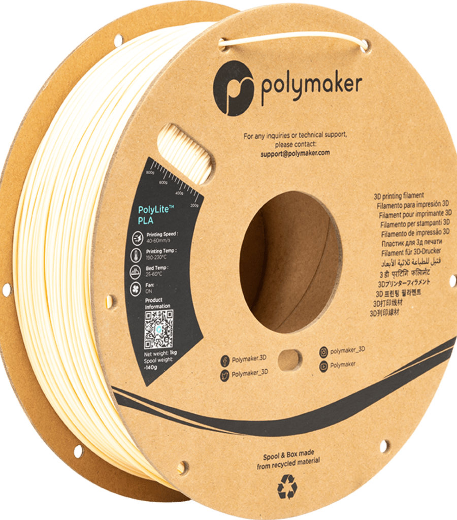Polymaker – PolyLite PLA Cream – 1,75 mm – 1 kg