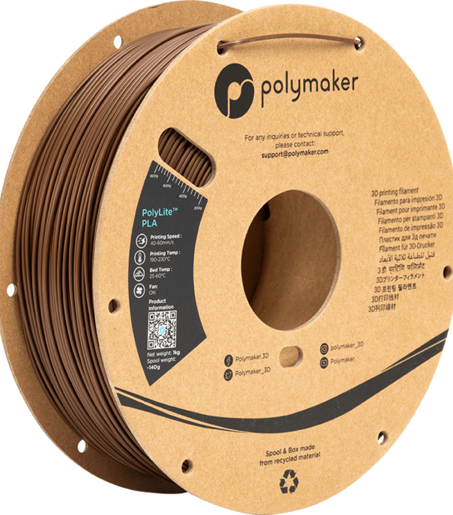 Polymaker – PolyLite PLA Braun – 1,75 mm – 1 kg