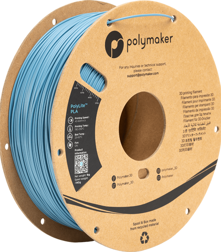 Polymaker – PolyLite PLA Stone Blue – 1,75 mm – 1 kg
