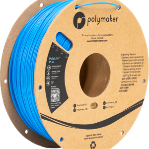 Polymaker – PolyLite PLA Azure Blue – 1,75 mm – 1,0 kg Polymaker – PolyLite PLA Azure Blue – 1,75 mm – 1,0 kg