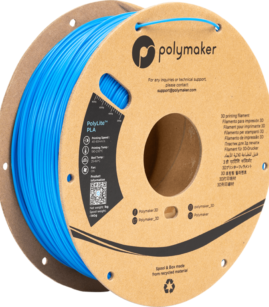 Polymaker – PolyLite PLA Azure Blue – 1,75 mm – 1,0 kg