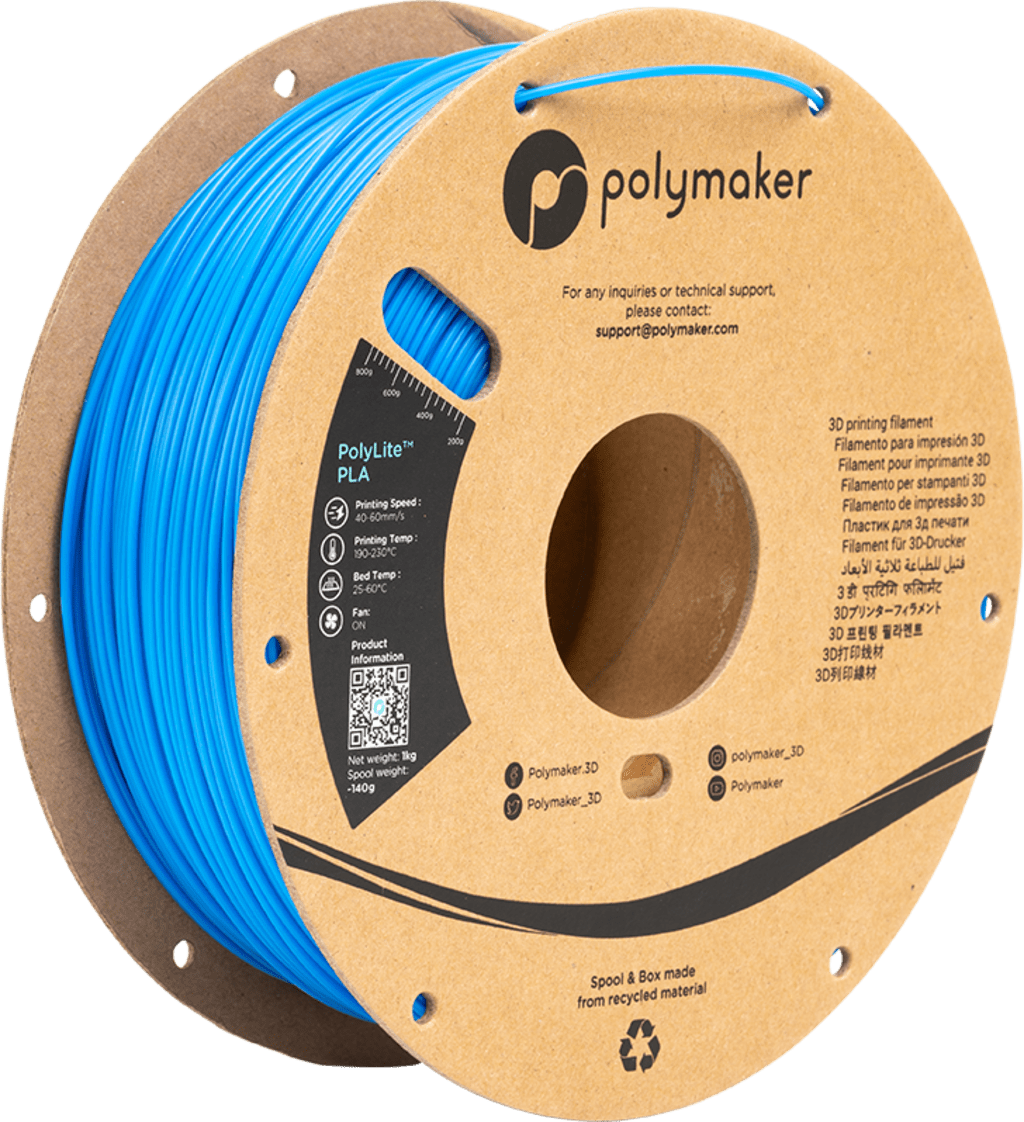 Polymaker – PolyLite PLA Azure Blue – 1,75 mm – 1,0 kg