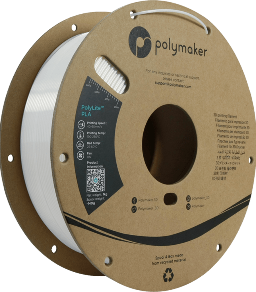 Polymaker – Seiden PLA Weiß – 1,75 mm – 1 kg