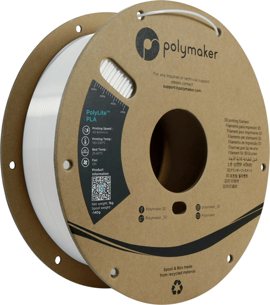 Polymaker – Seiden PLA Weiß – 1,75 mm – 1 kg