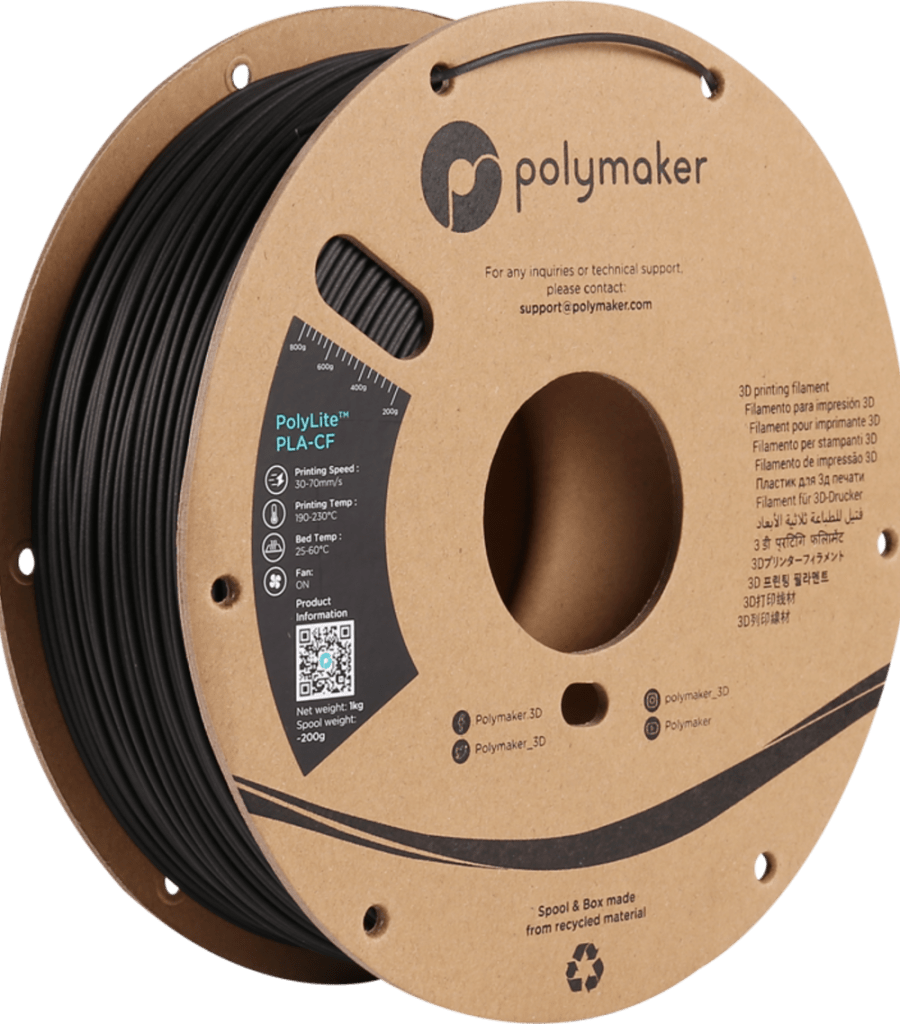 Polymaker – PolyLite PLA-CF Black – 1,75 mm – 1.0 kg