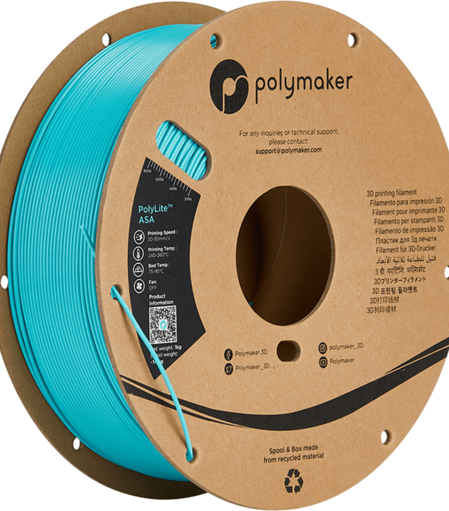 Polymaker – PolyLite ASA Teal – 1,75 mm – 1 kg