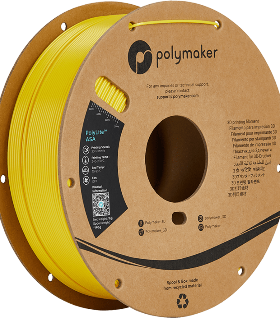 Polymaker – PolyLite ASA Yellow – 1,75 mm – 1 kg