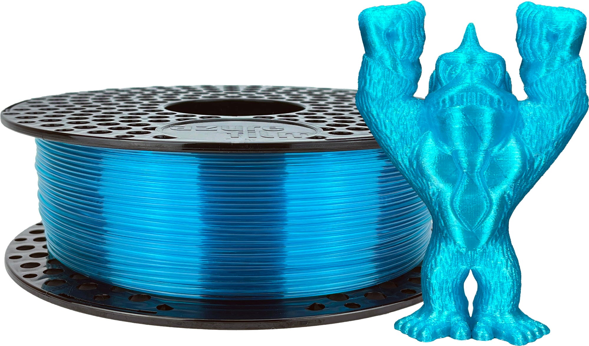 AzureFilm – PETG Blau Transparent – 1,75 mm – 1 kg