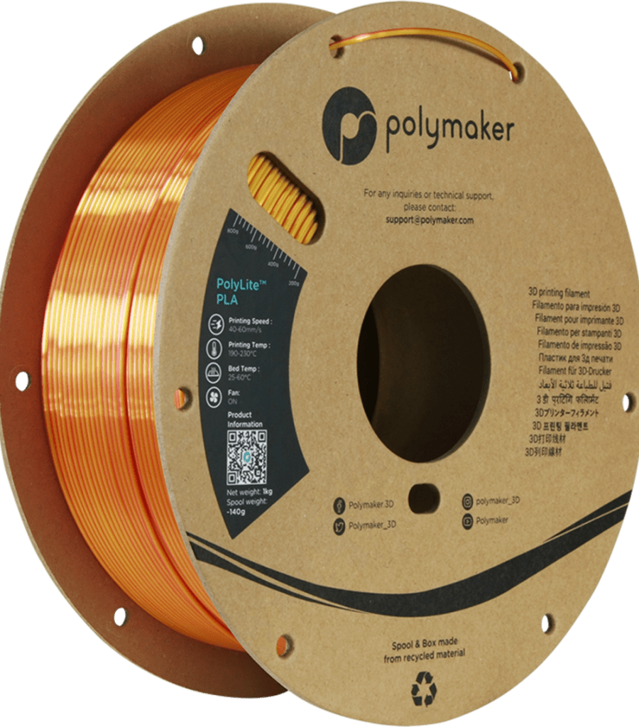 Polymaker – Dual Silk PLA Sunset Gold-Red – 1,75 mm – 1 kg