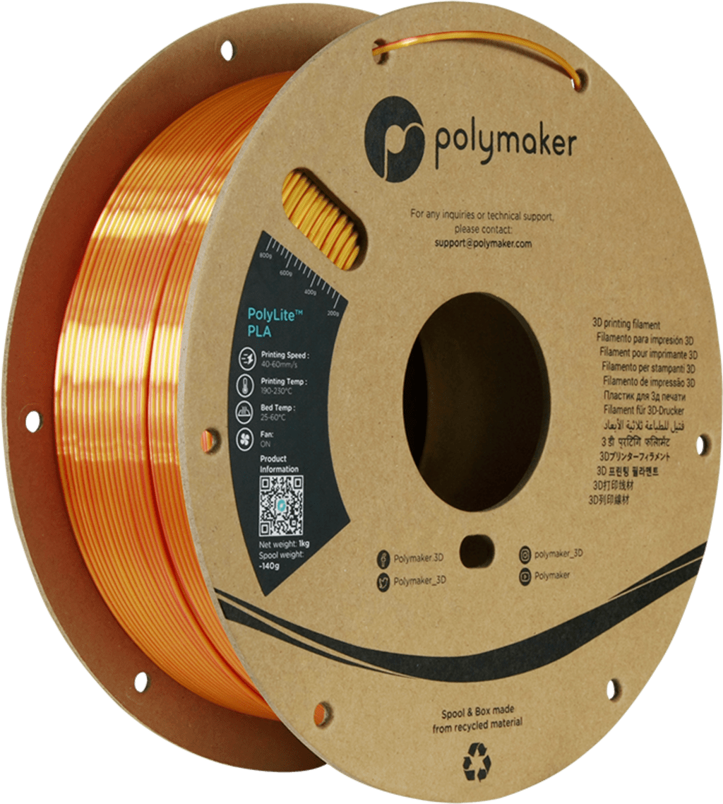Polymaker – Dual Silk PLA Sunset Gold-Red – 1,75 mm – 1 kg