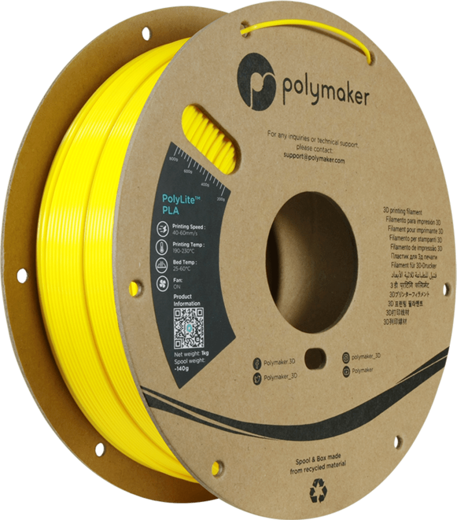 Polymaker – PolyLite Silk PLA Gelb – 1,75 mm – 1 kg