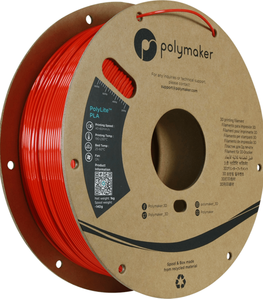 Polymaker – PolyLite Silk PLA Red – 1,75 mm – 1,0 kg