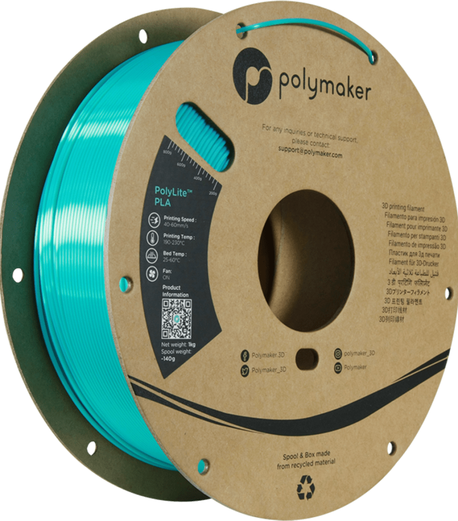 Polymaker – Seidenglanz PLA Türkis – 1,75 mm – 1,0 kg