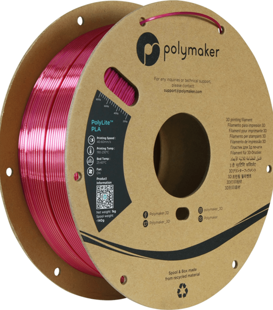 Polymaker – PolyLite Dual Silk PLA Gold-Magenta – 1,75 mm – 1 kg
