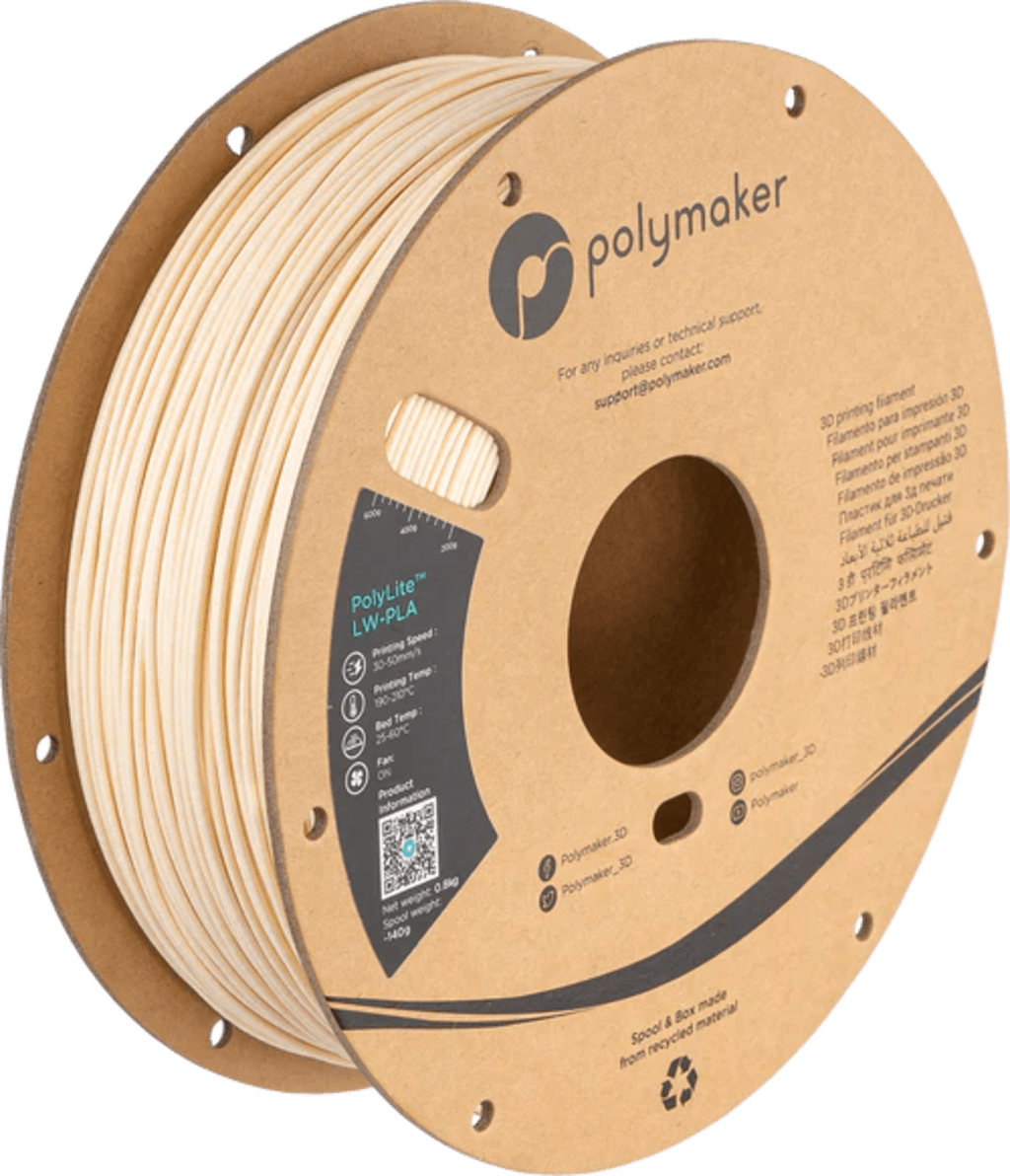 Polymaker – Leichtgewicht PLA Weiß – 1.75 mm – 0.8 kg