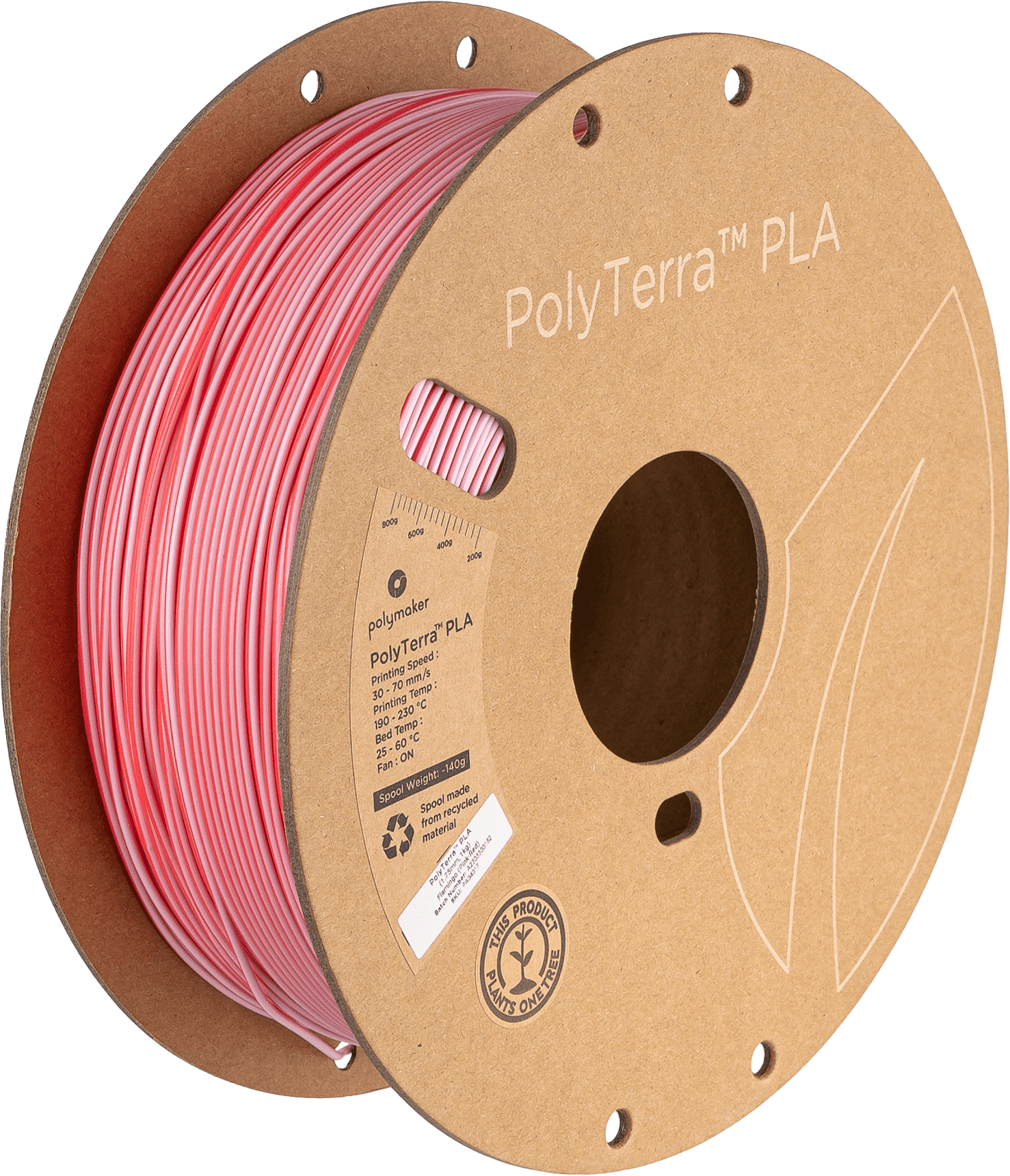 Polymaker – PolyTerra PLA Dual Flamingo Pink-Red – 1,75 mm – 1 kg