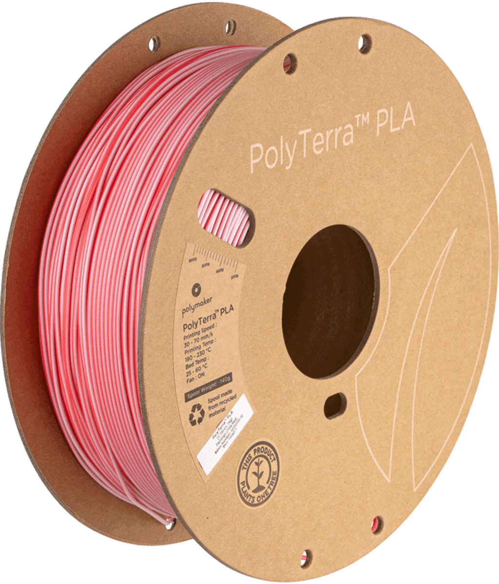 Polymaker – PolyTerra PLA Dual Flamingo Pink-Red – 1,75 mm – 1 kg