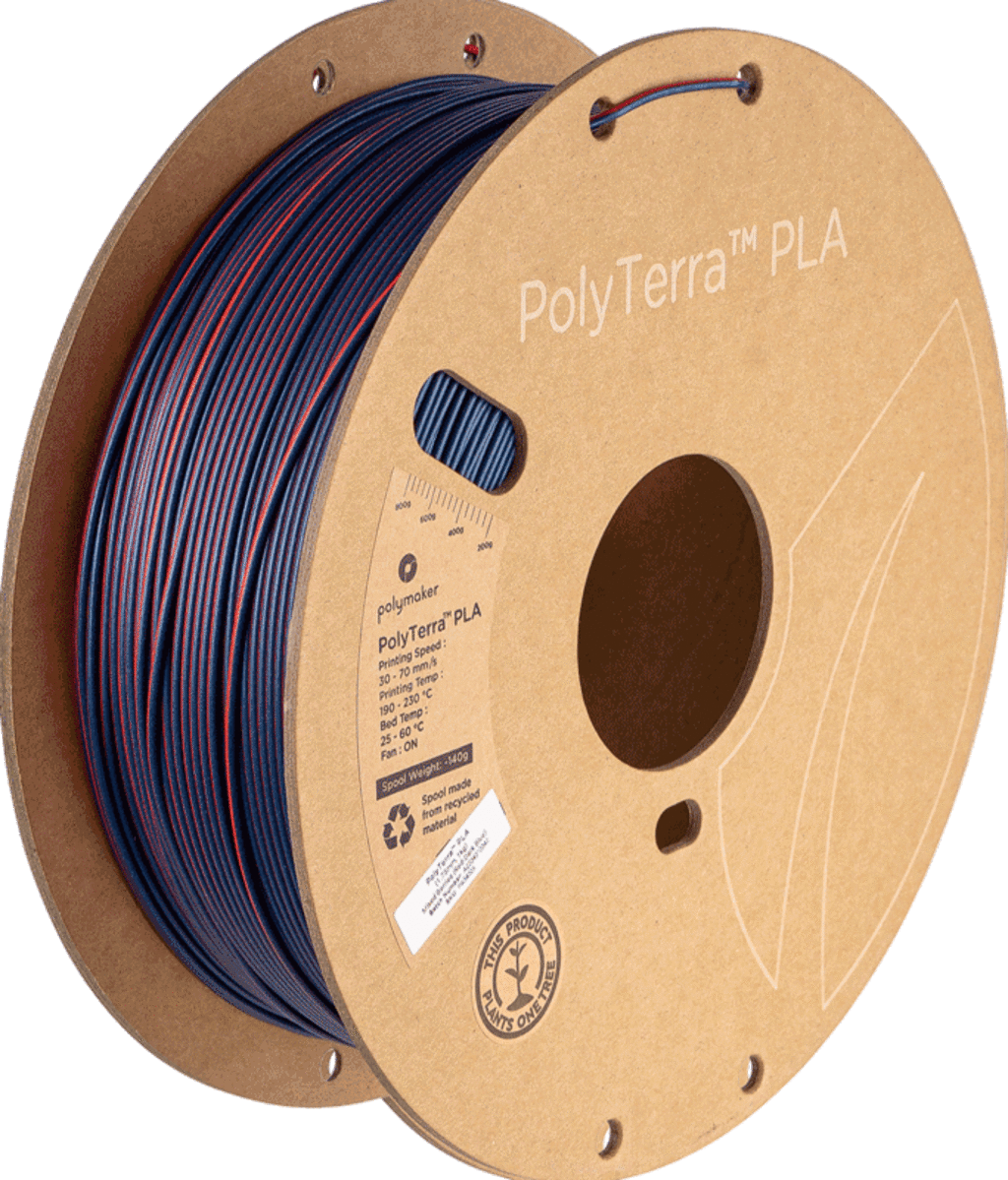 Polymaker – PolyTerra PLA Dual Mixed Berries Rot-Dunkelblau – 1,75 mm – 1 kg
