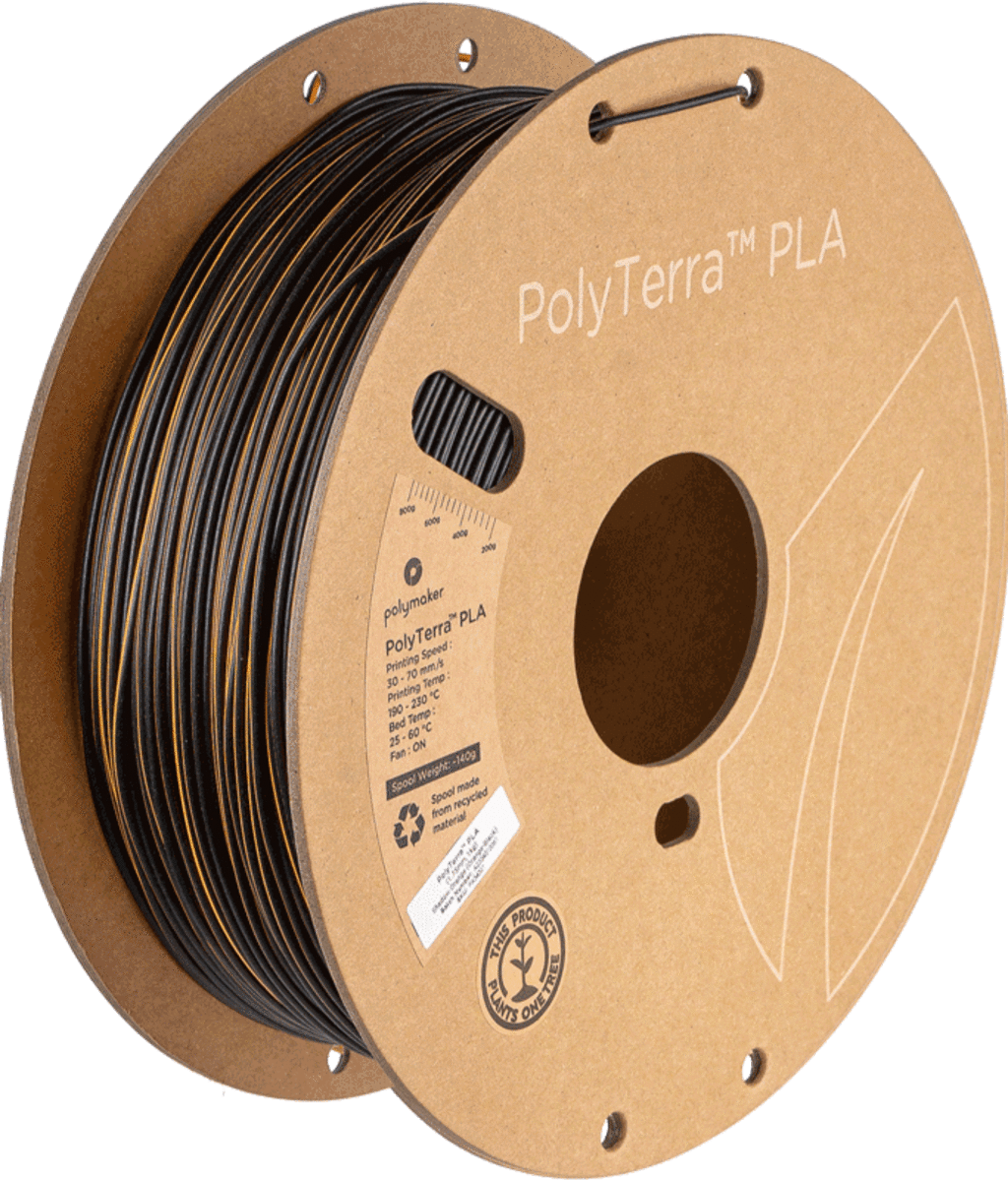 Polymaker – PolyTerra PLA Dual Shadow Orange-Schwarz – 1,75 mm – 1 kg