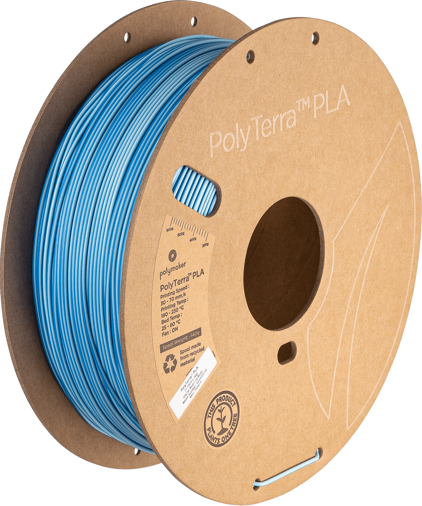 Polymaker – PolyTerra PLA Dual Glacier Blue Ice-Blue – 1,75 mm – 1 kg