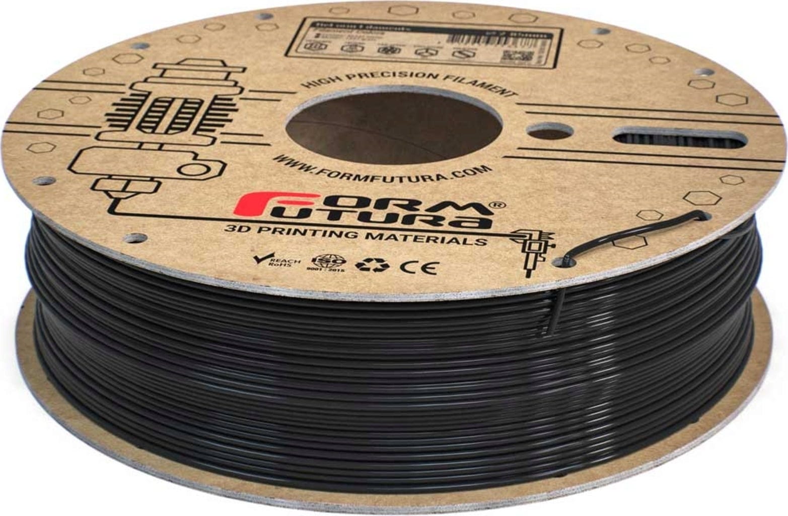 FormFutura – High Precision PLA Schwarz – 1,75 mm – 0,75 kg