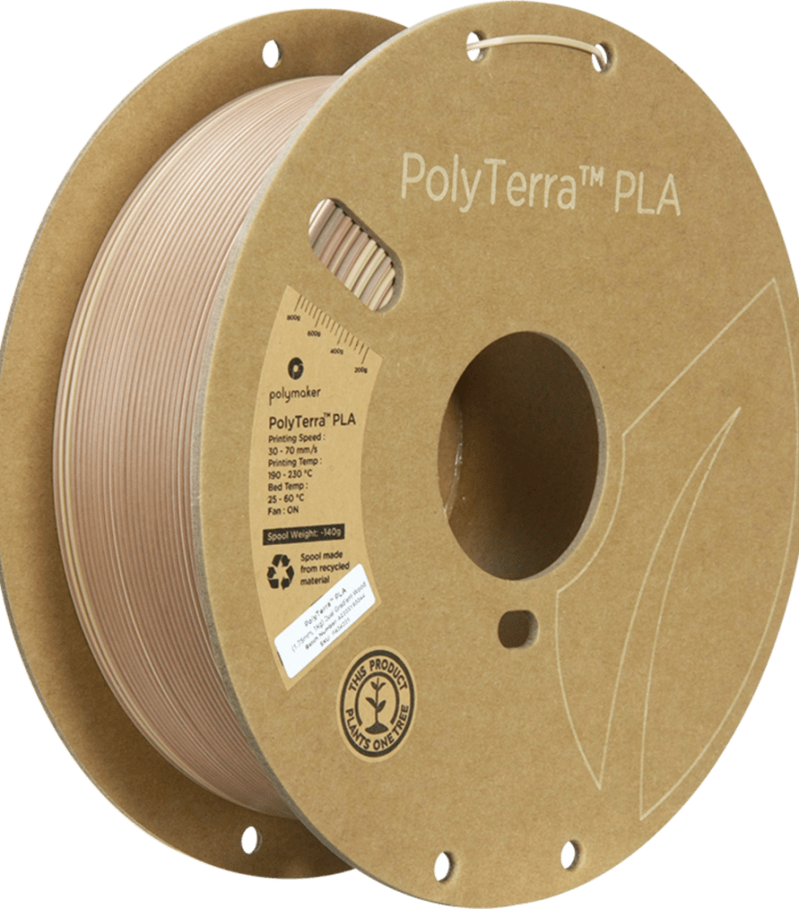 Polymaker – PolyTerra PLA Holz Farbverlauf – 1,75 mm – 1 kg