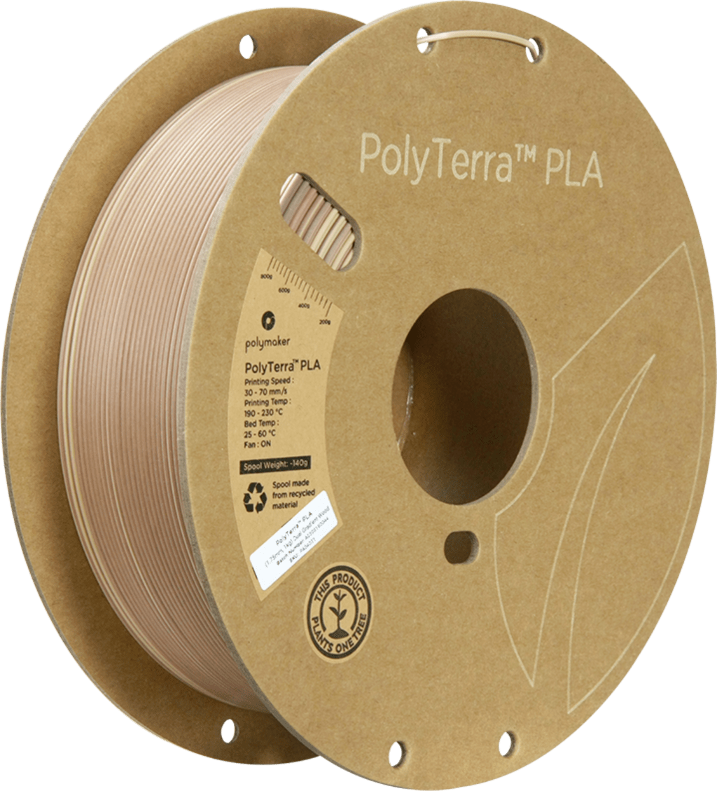 Polymaker – PolyTerra PLA Holz Farbverlauf – 1,75 mm – 1 kg