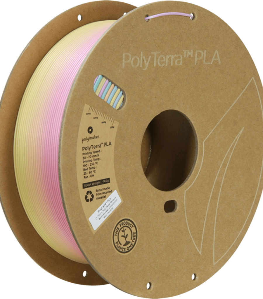 Polymaker – PolyTerra Farbverlauf PLA Pastell Regenbogen – 1,75 mm – 1 kg