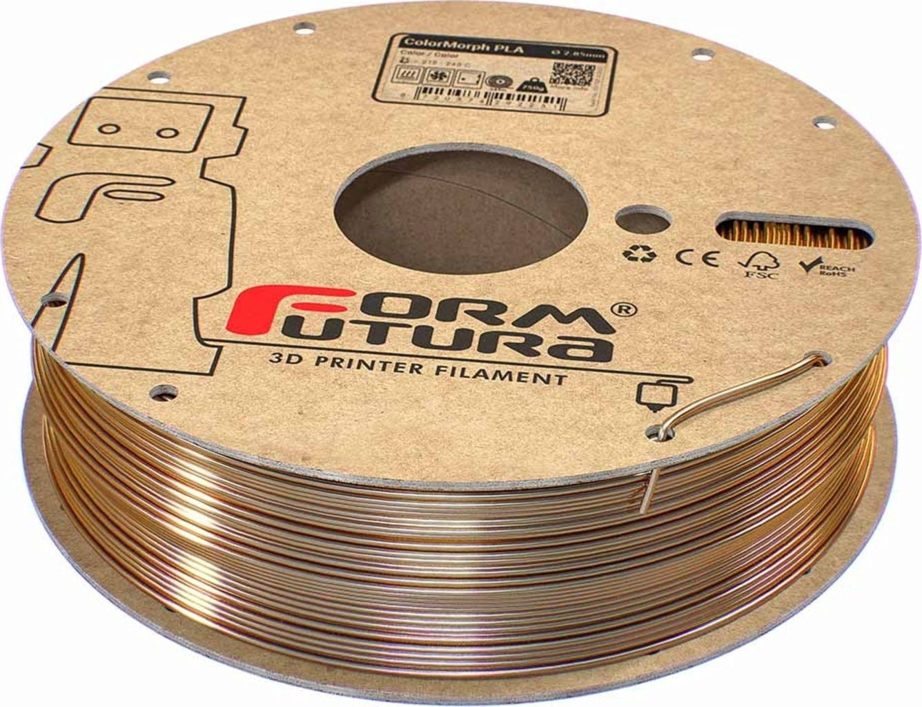 FormFutura – Hochglanz Farbwechsel PLA Gold & Silber – 1,75 mm – 0,75 kg
