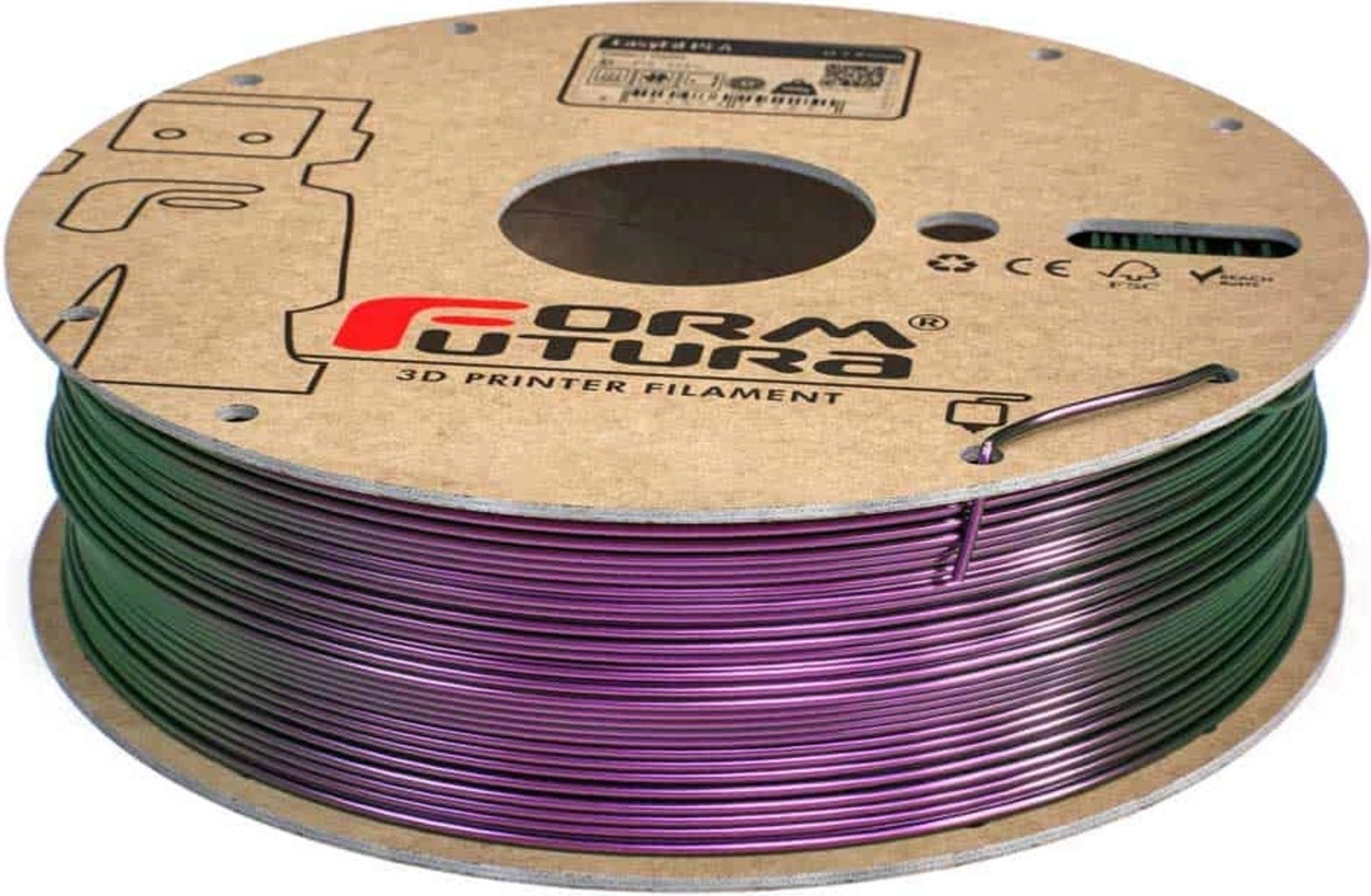 FormFutura – Glänzendes Farbwechsel PLA Grün & Magenta – 1,75 mm – 0,75 kg