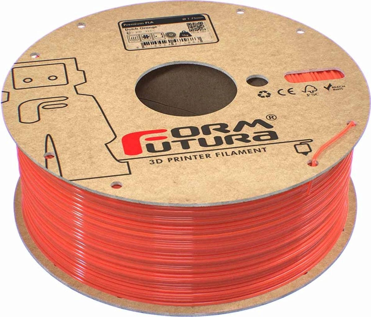 FormFutura – Premium PLA Dutch Orange – 1,75 mm – 1 kg