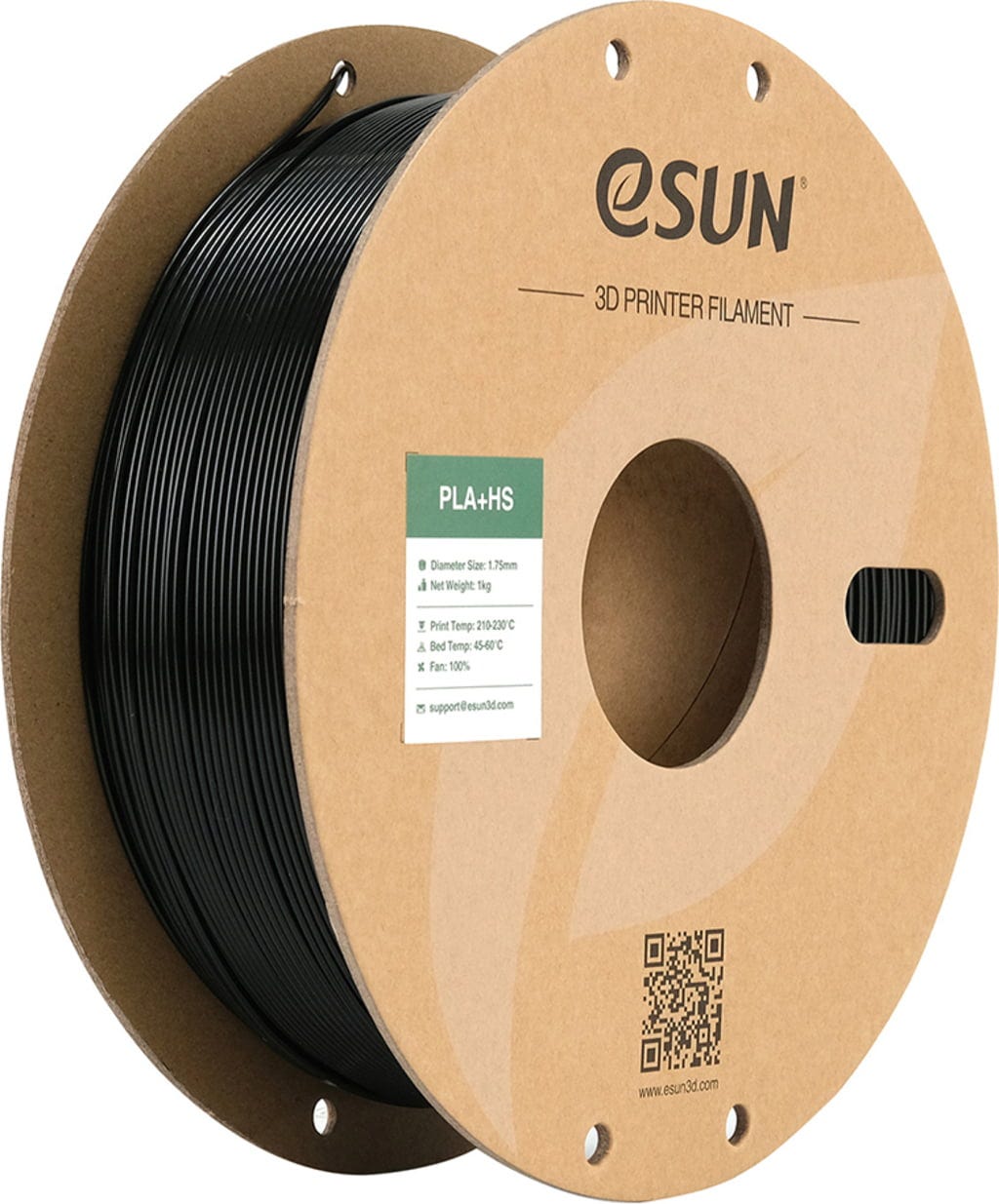 eSUN – PLA+ Schnell Schwarz – 1,75 mm – 1 kg