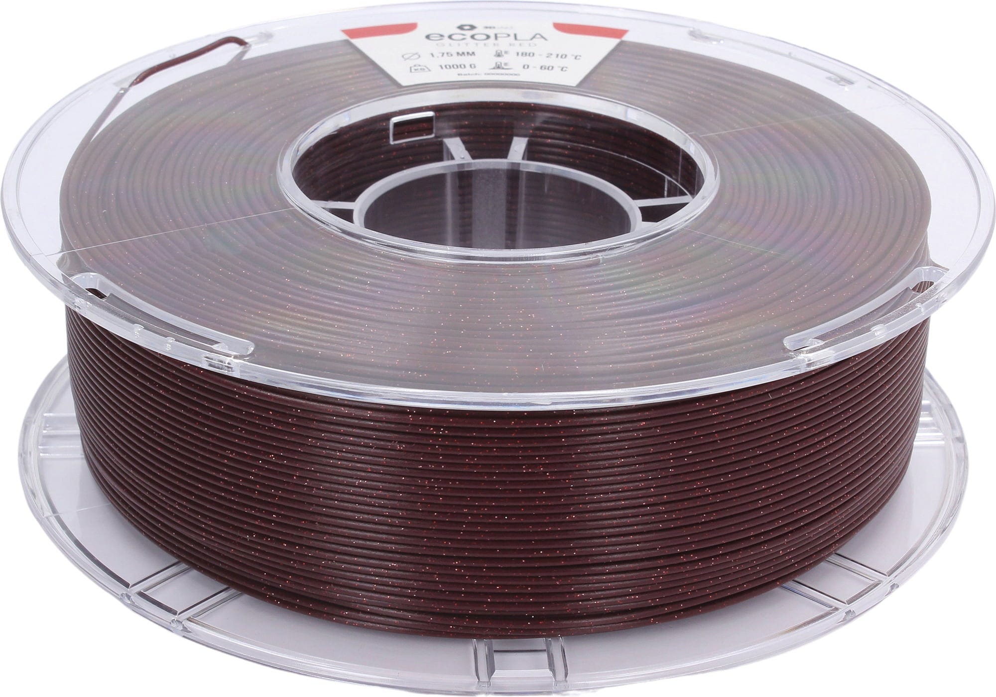 3DJAKE – ecoPLA Sparkling Rot – 1,75 mm – 1 kg