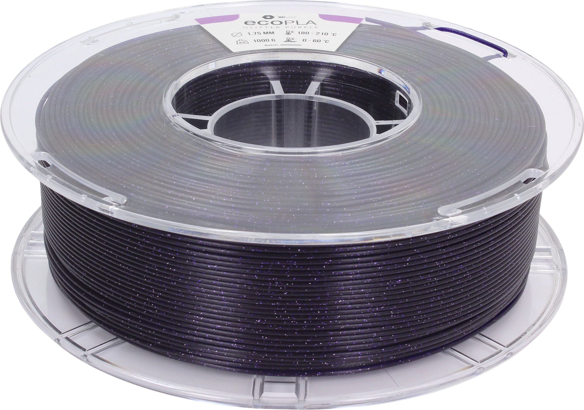 3DJAKE – ecoPLA Sparkling Violett – 1,75 mm – 1 kg