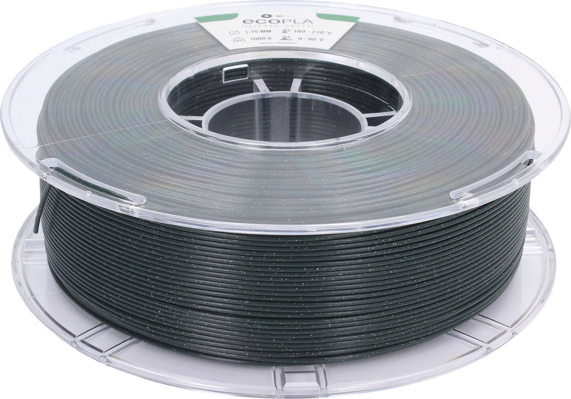 3DJAKE – ecoPLA Sparkling Grün – 1,75 mm – 1 kg