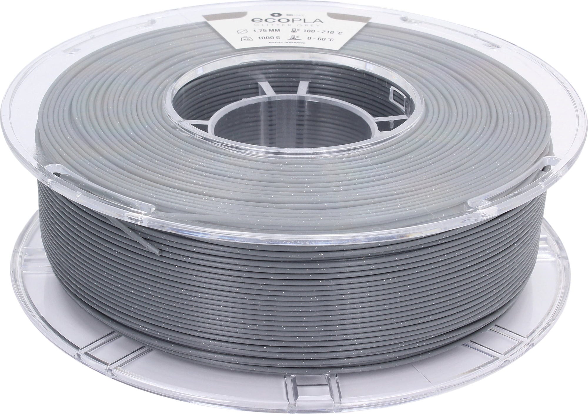 3DJAKE – ecoPLA Sparkling Grau – 1,75 mm – 1 kg