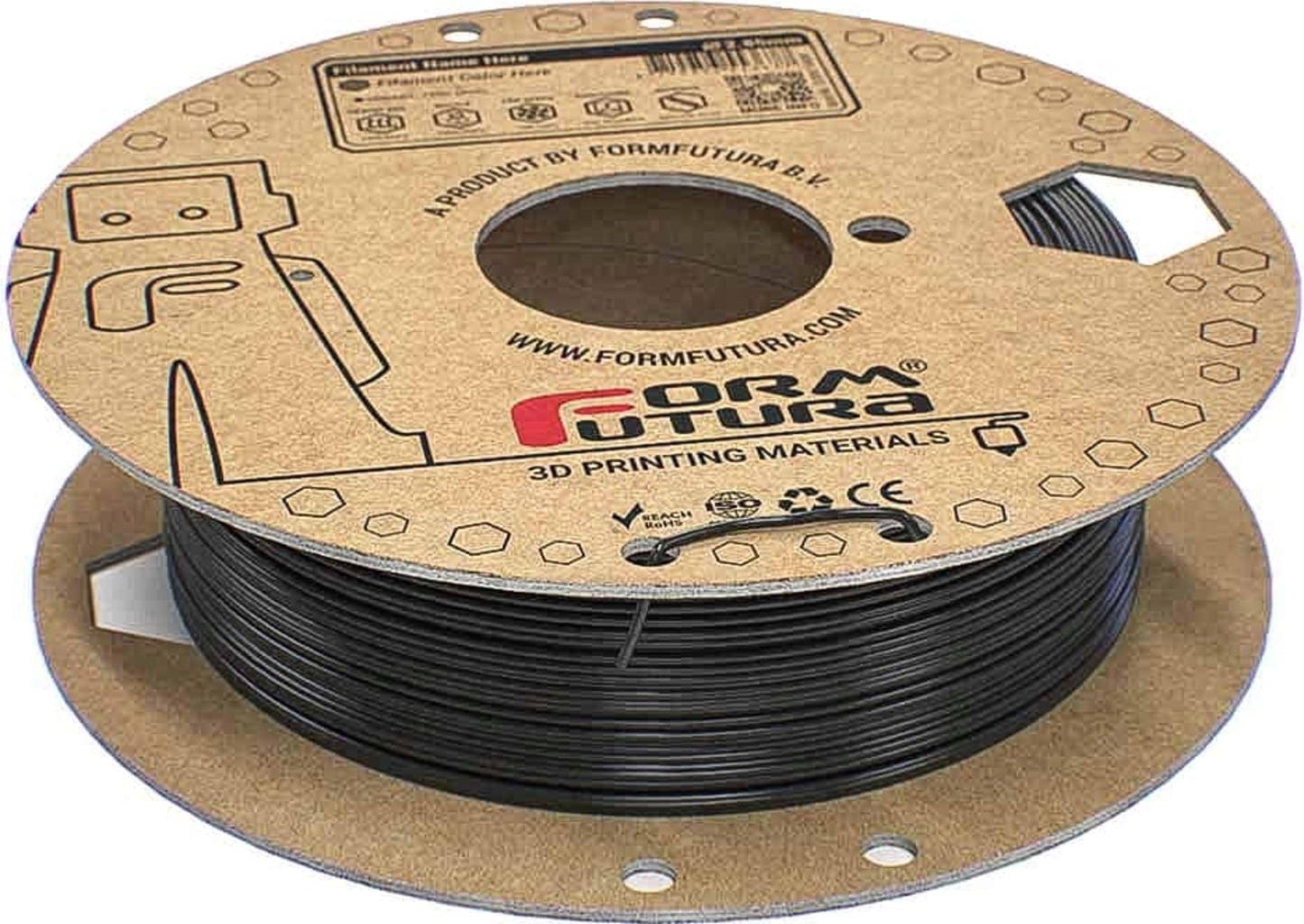 FormFutura – FlexiFil Flexibles Filament Schwarz – 1,75 mm – 0.5 kg