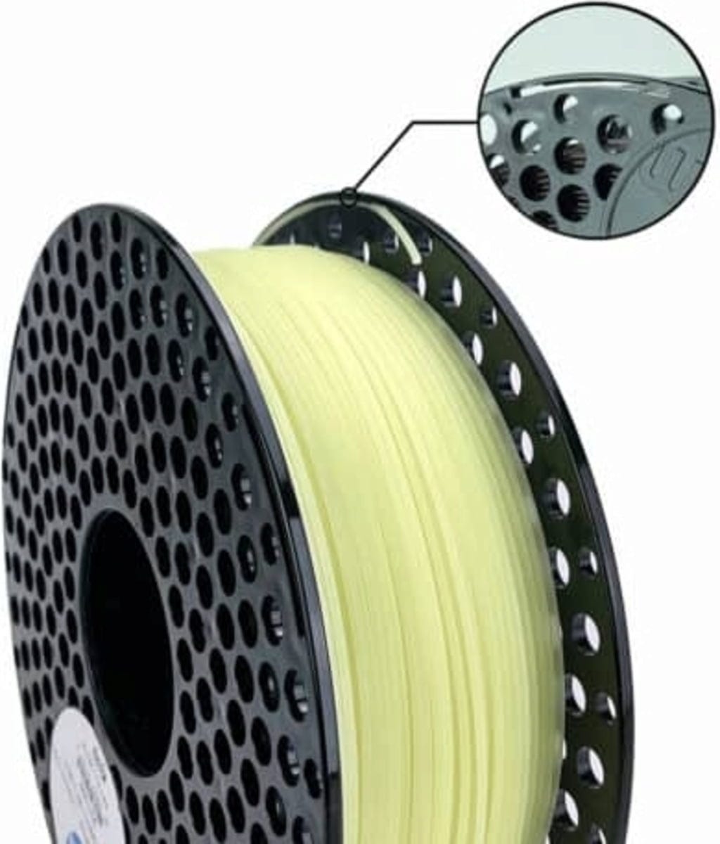 AzureFilm – PLA UV Leuchtfilament Gelb – 1,75 mm – 1 kg