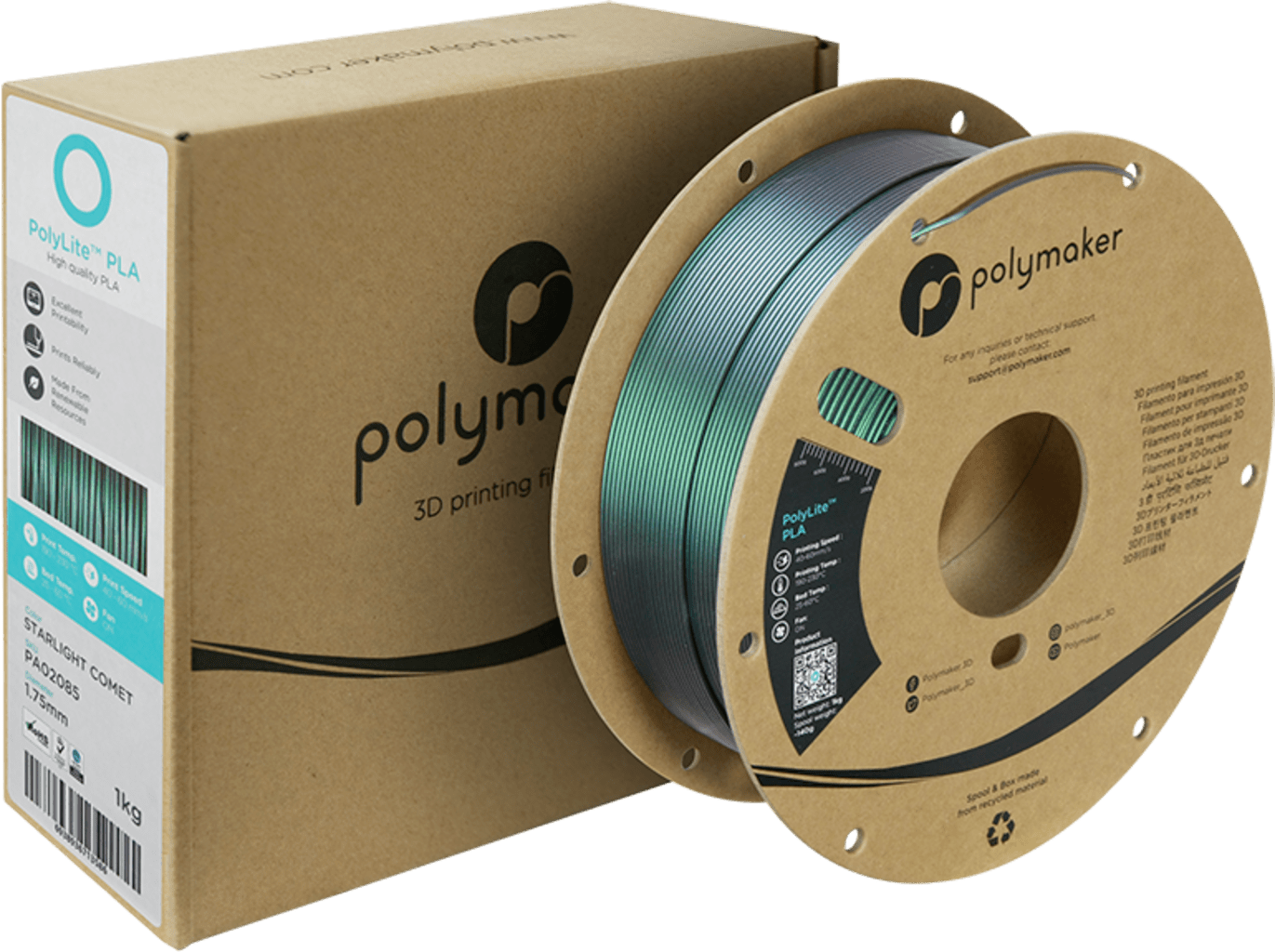 Polymaker – PolyLite PLA Starlight Comet – 1,75 mm – 1 kg