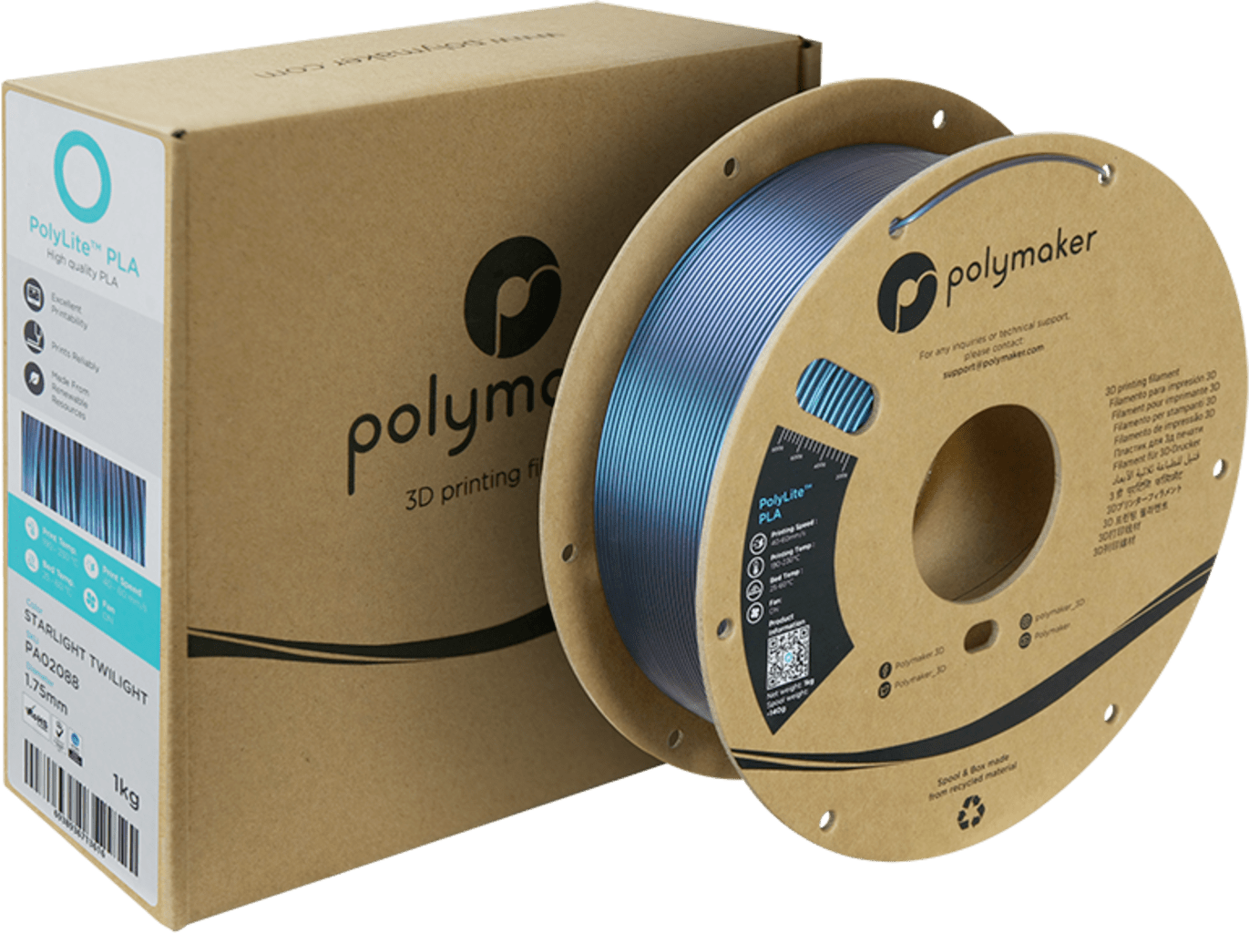 Polymaker – PolyLite PLA Starlight Twilight – 1,75 mm – 1 kg