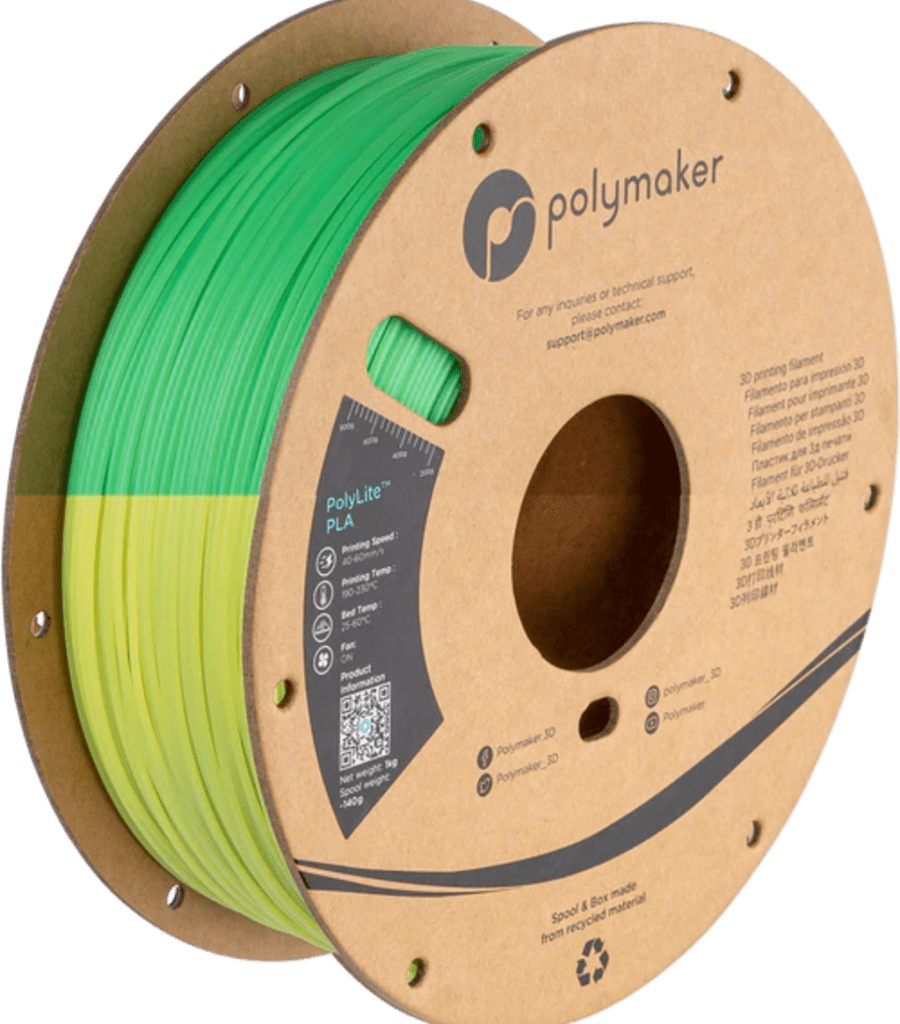 Polymaker – PLA Temperatur Farbwechsel Grün/Gelb – 1,75 mm – 1 kg