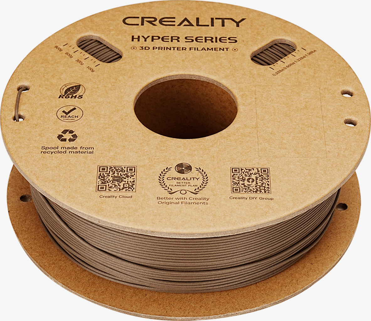 Creality – Kohlefaser PLA Graugelb – 1,75 mm – 1 kg