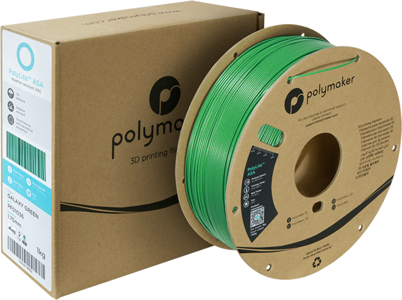 Polymaker – PolyLite ASA Galaxy Green – 1,75 mm – 1 kg