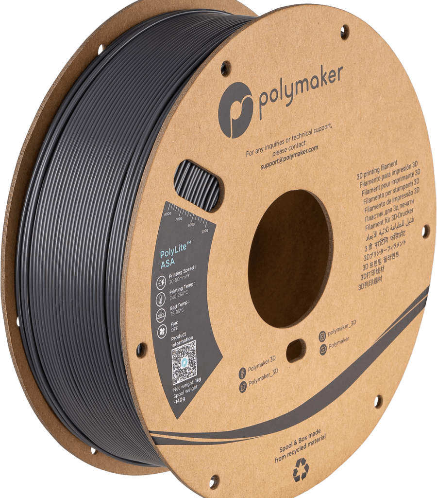 Polymaker – PolyLite ASA Dunkelgrau – 1,75 mm – 1 kg
