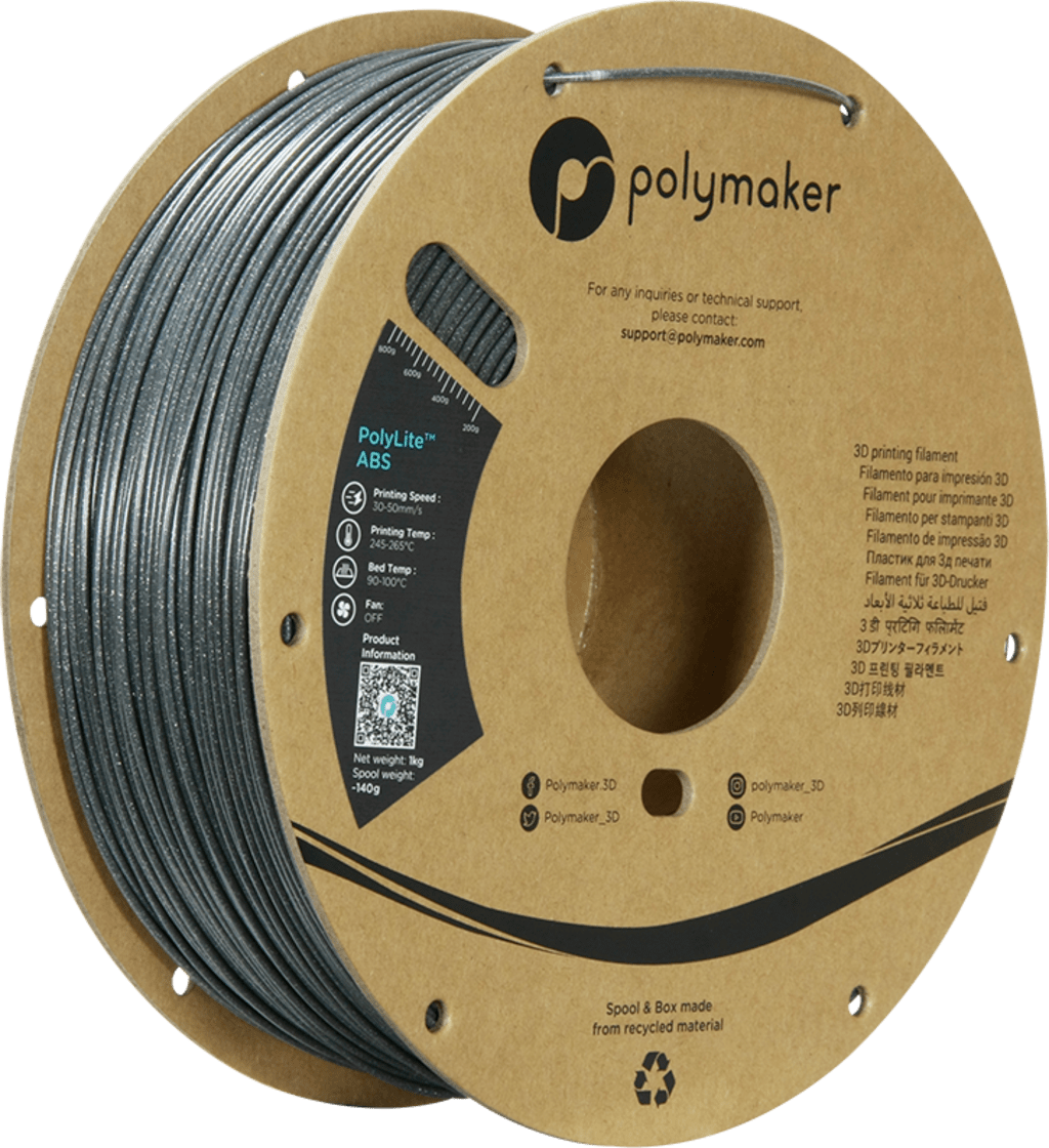 Polymaker – PolyLite ABS Galaxy Dark Grey – 1,75 mm – 1 kg