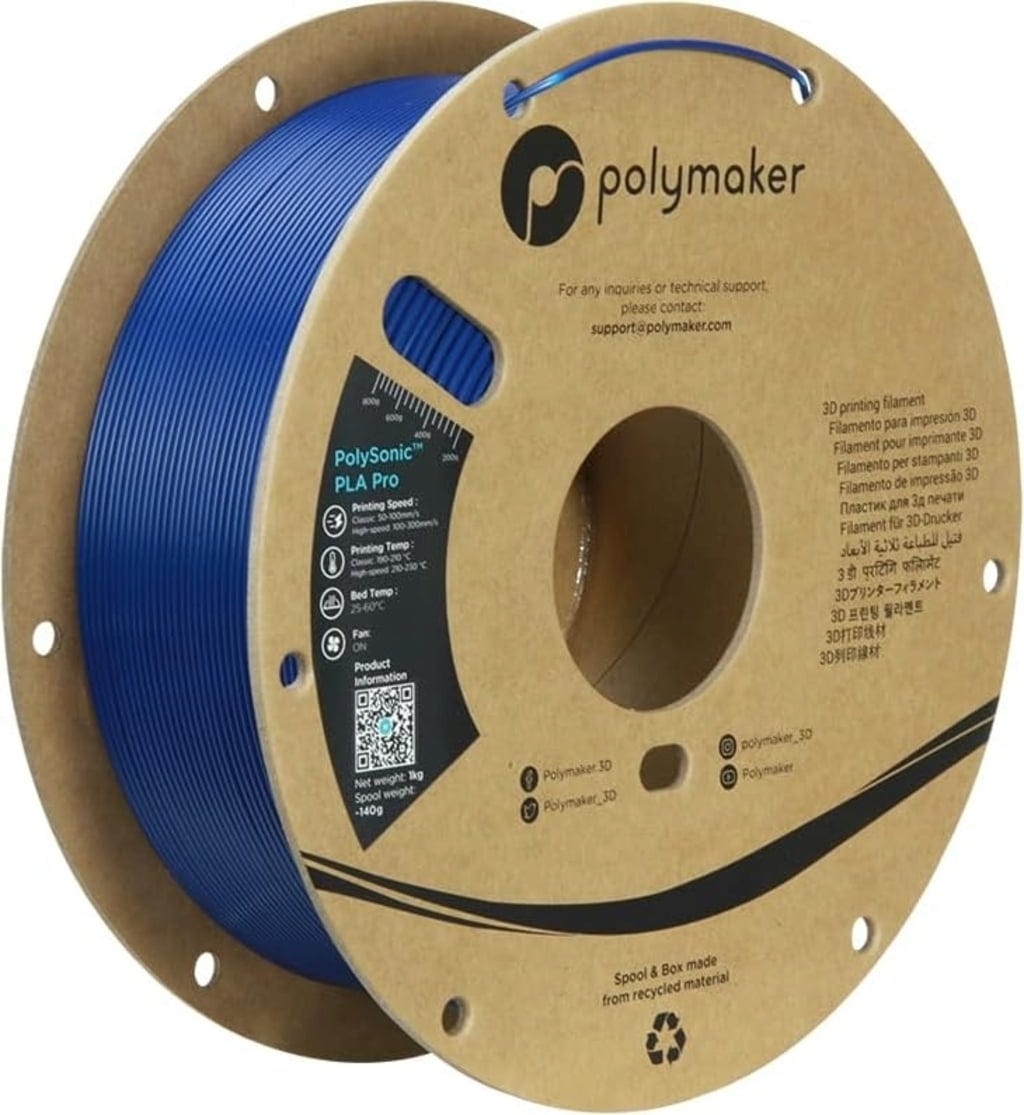 Polymaker – PolySonic PLA Pro Blau – 1,75 mm – 1 kg